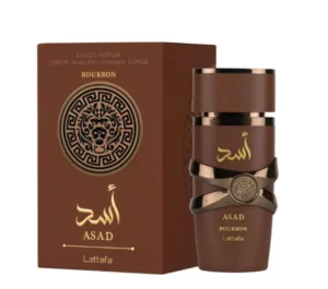 Lattafa Asad Bourbon Eau de Parfum Spray for Unisex 3.4 oz